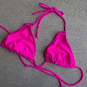 Pink bikini top